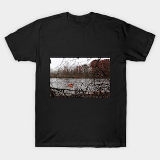 Water Picture In Michigan Woods T-Shirt